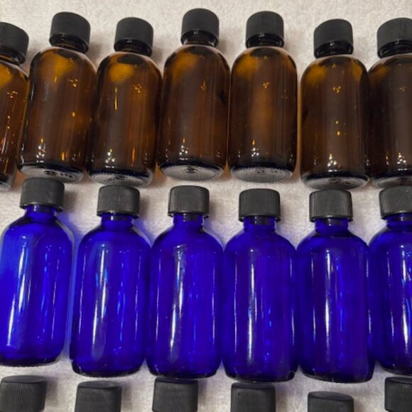 Set of 22 mini glass craft bottles - Picture 2 of 5